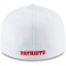 Men's New England Patriots New Era White Throwback Logo Omaha Low Profile 59FIFTY Fitted Hat 3156591